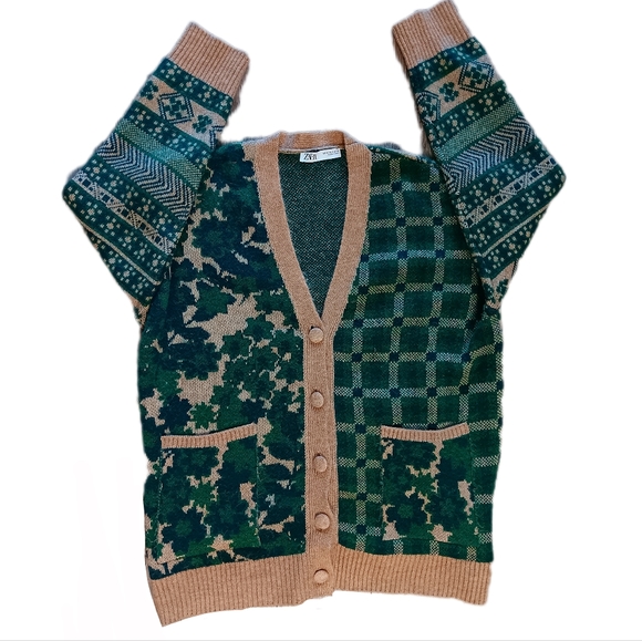 Zara | Jaquiard Knit Button Cardigan | Size Small - Picture 6 of 8